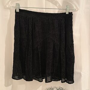 The Kooples Flowing Short Black Polka Dot Print Skirt (Size 1 FR = Size 4 USA)